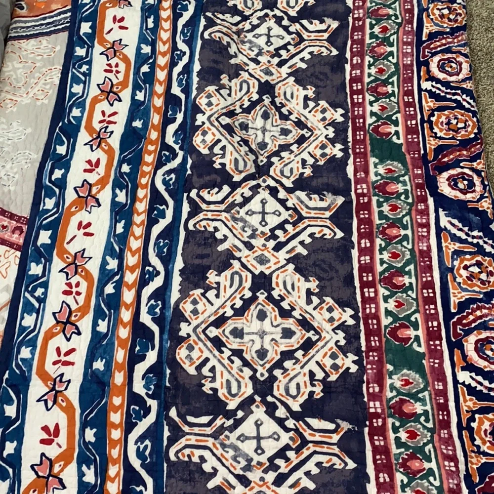 Anthropologie Rafaella Twin Quilt & Quilt Euro Sham